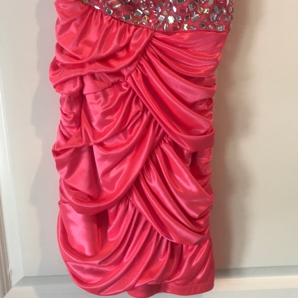 NWT-Jodi Kristopher 1 shoulder party dress - Picture 3 of 6